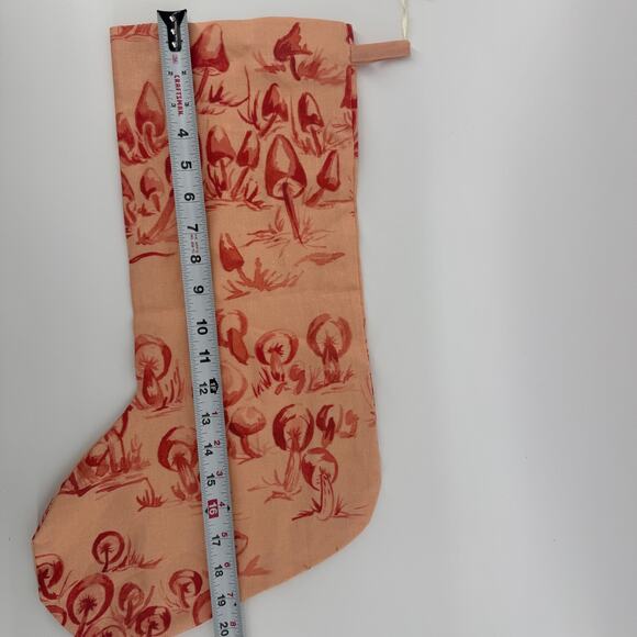 Shannon Retseck Studio Mushroom Christmas Stocking - Cottage NWT French Linen - Picture 4 of 6